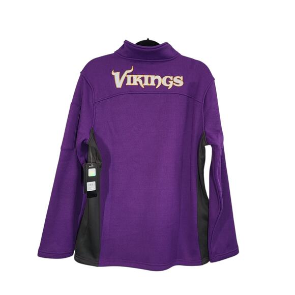 NFL Minnesota Vikings Men’s M 1/4 Zip Pullover Purple Football Waffle Knit NEW - Picture 6 of 16